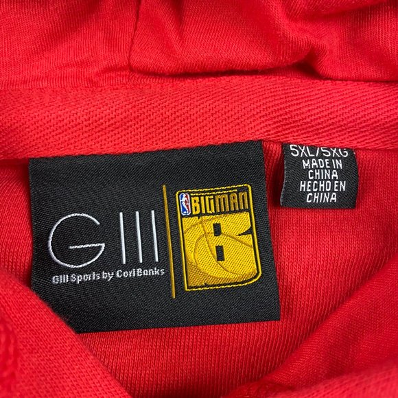 NBA Houston Rockets Embroidered Pullover Hoodie Red G-III Big Man Size 5XL - Picture 8 of 9